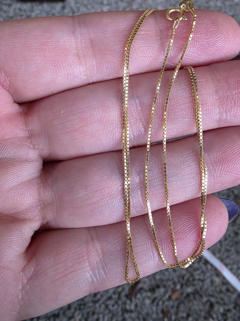 10k Gold Box Chain Necklace - Elegant Women's Jewelry